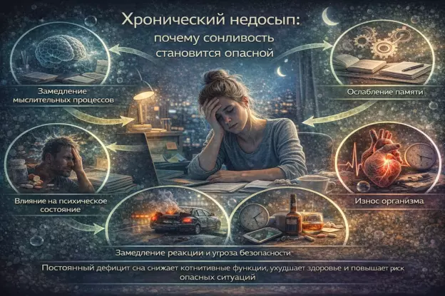 Бессонница и хронический недосып: как организм реагирует на нехватку сна